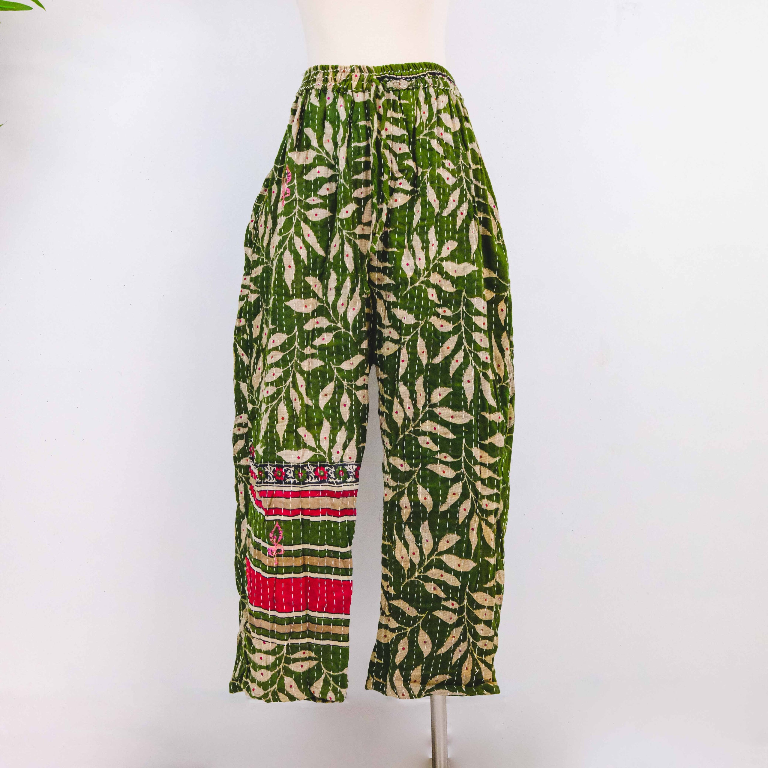 Karma Nepal Crafts - Kantha Cotton Palazzo Pants